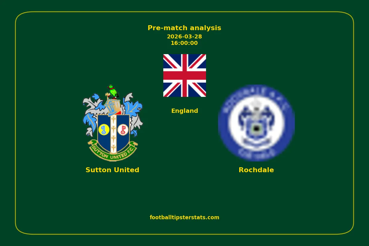 Pre-match analysis: Sutton United vs Rochdale on 2026-03-28